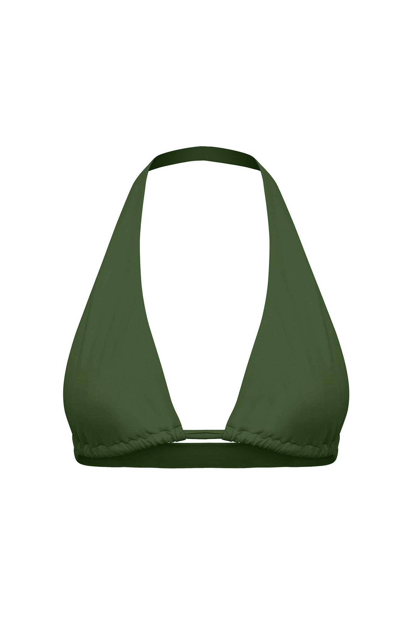 DiSKO Halter Bikini Top - Olive - product front
