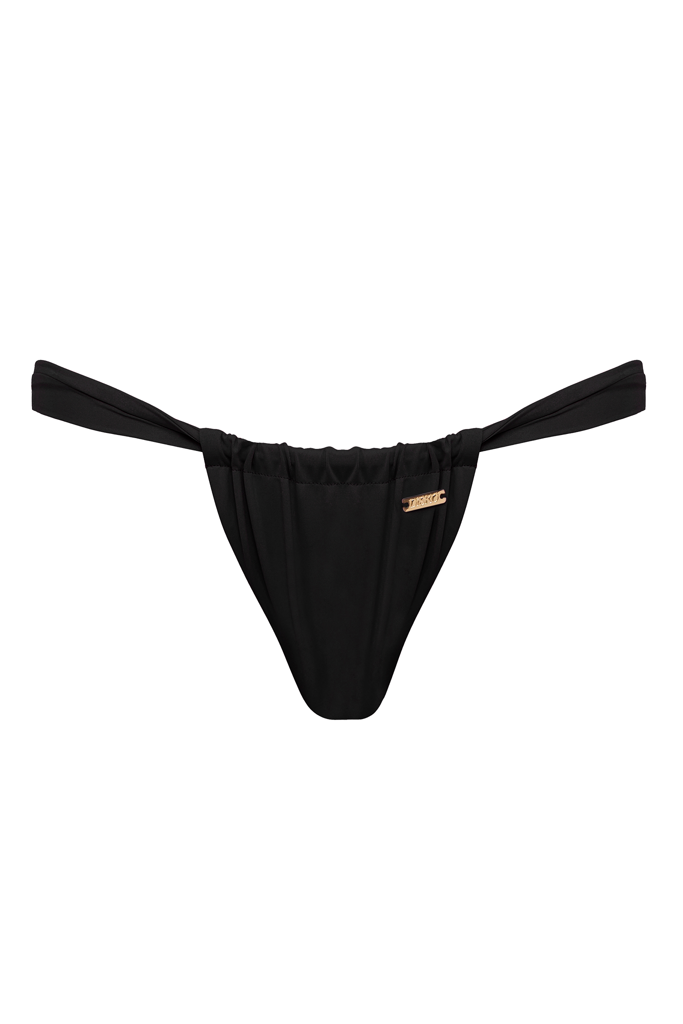 DiSKO Ruched Bikini Bottom - Black - product front