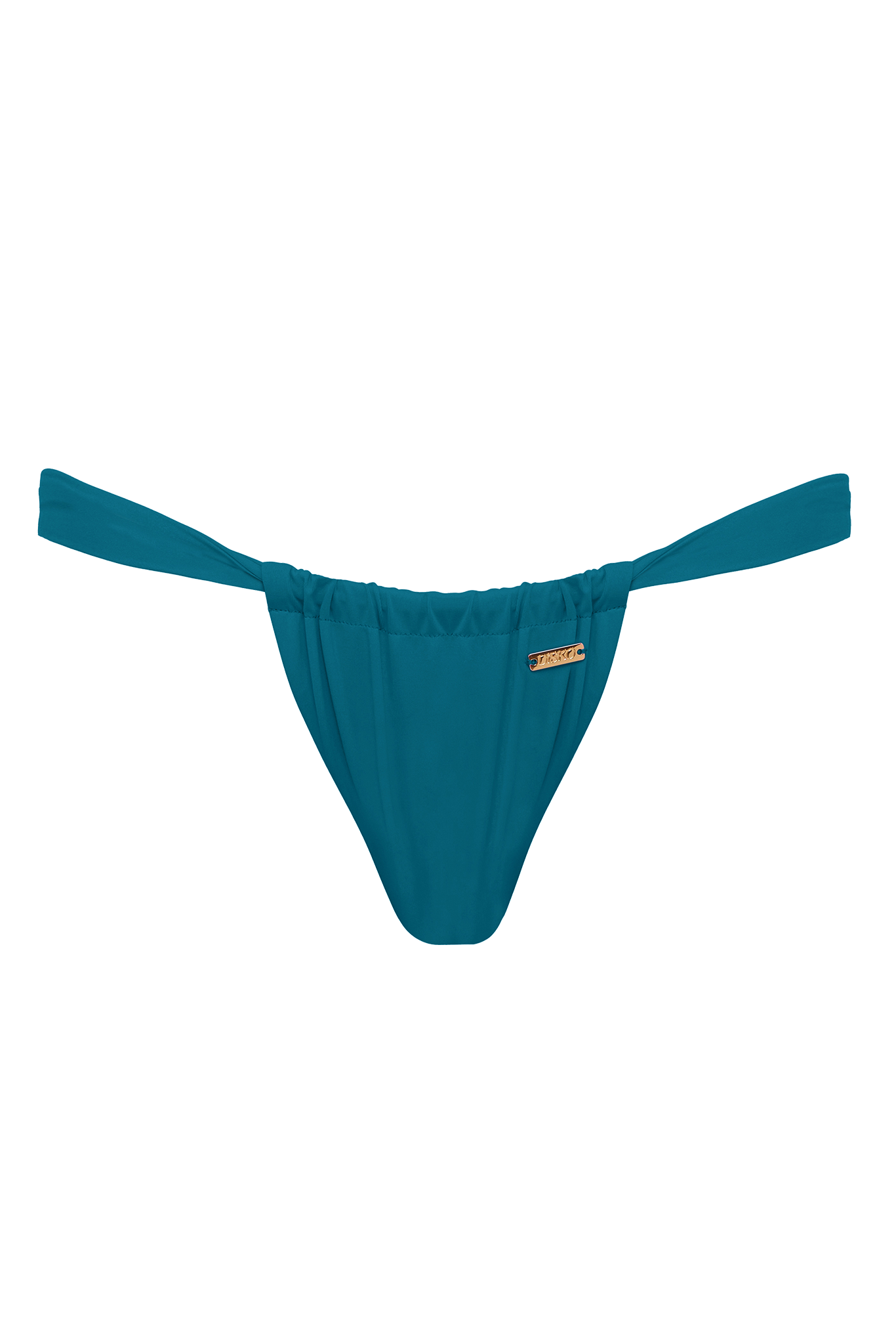 DiSKO Ruched Bikini Bottom - Emerald - product front