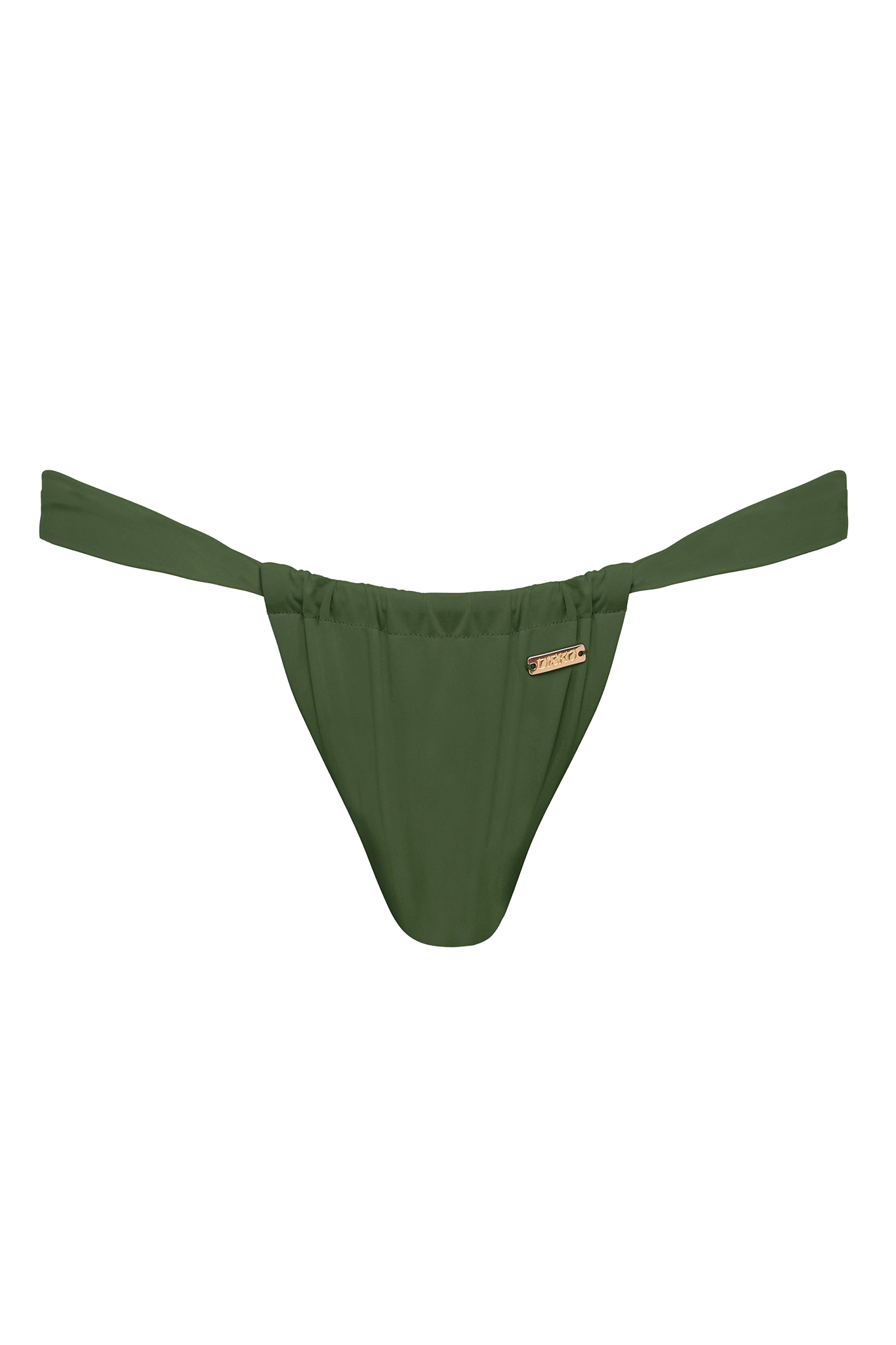 DiSKO Ruched Bikini Bottom - Olive - product front
