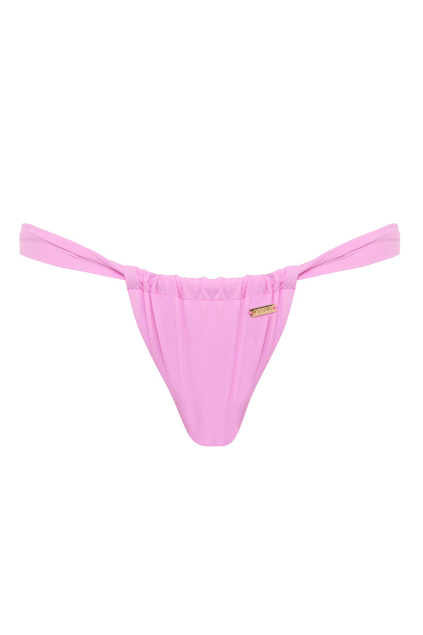 DiSKO Ruched Bikini Bottom - Pink - product front