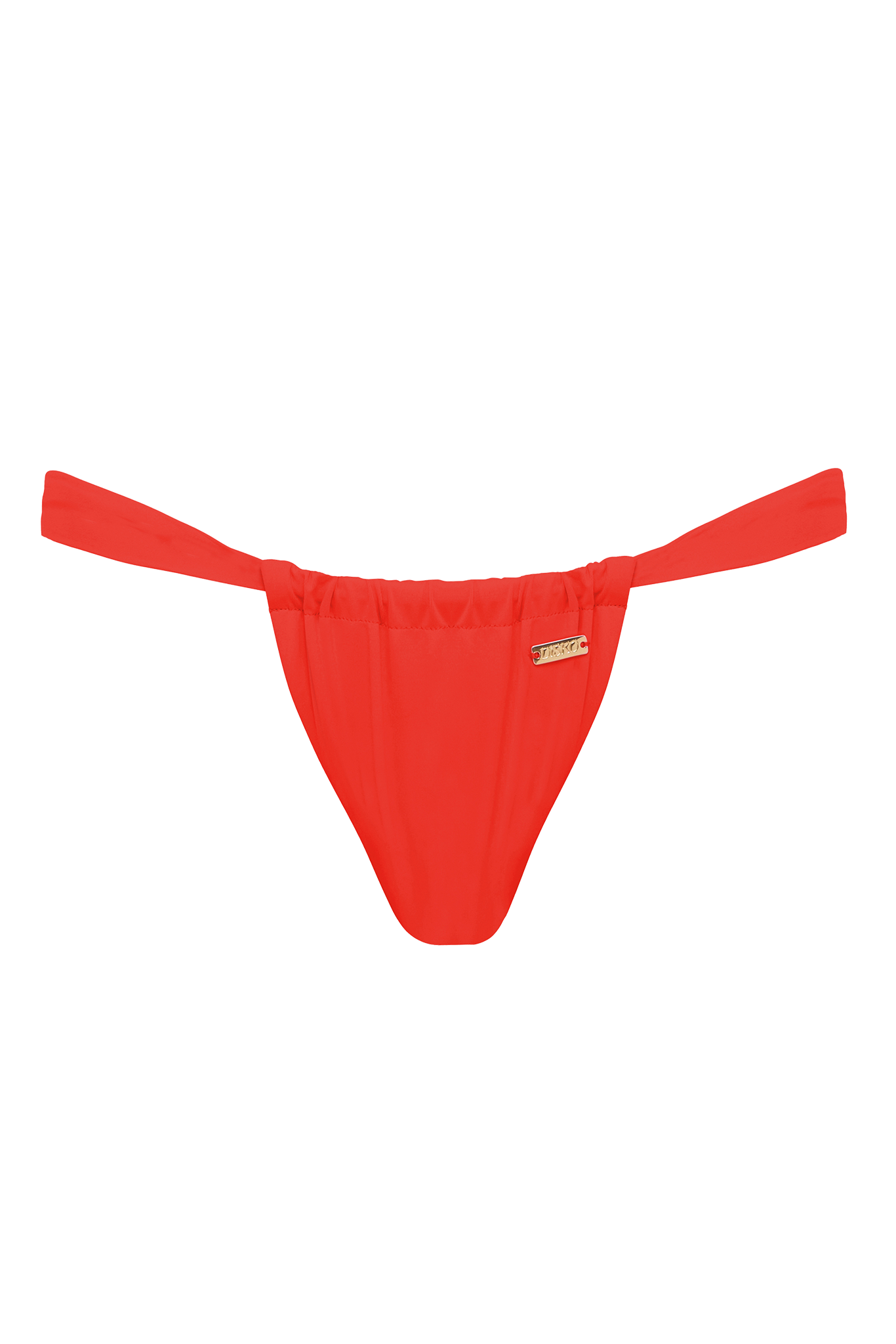DiSKO Ruched Bikini Bottom - Red - product front