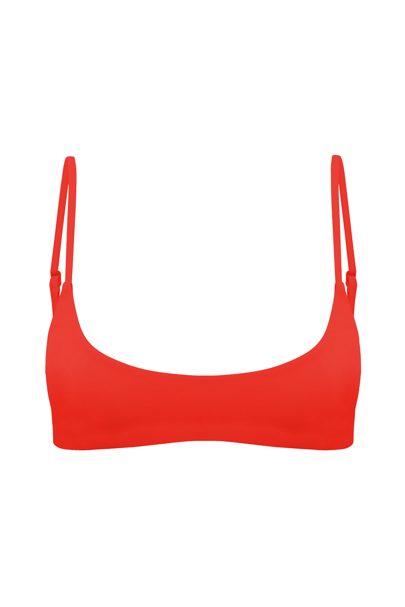 DiSKO Scoop Crop Bikini Top - Red - product front