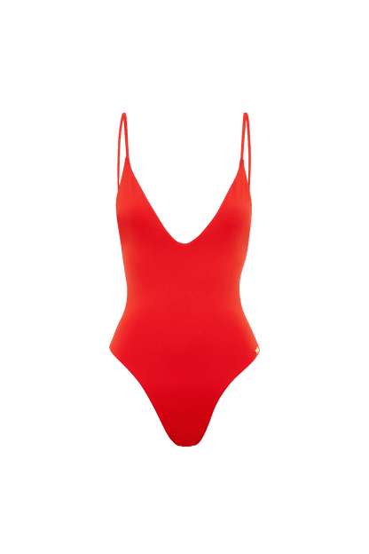 DiSKO Scoop Neck One Piece - Red - product front