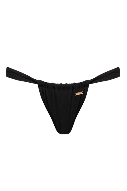 DiSKO Ruched Bikini Bottom - Black - product front
