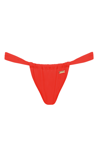 DiSKO Ruched Bikini Bottom - Red - product front