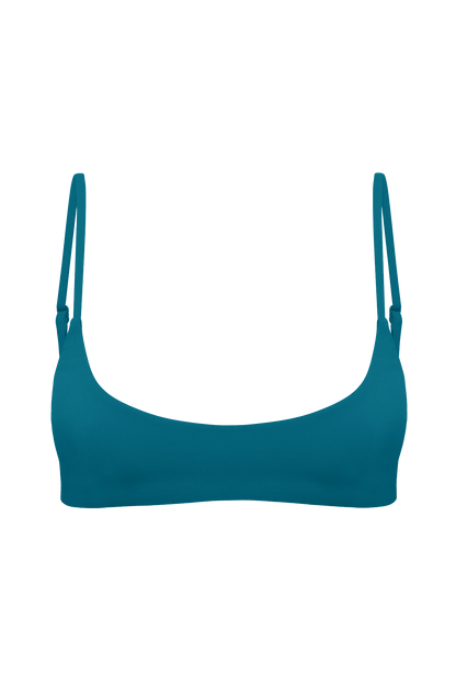 DiSKO Scoop Crop Bikini Top - Emerald - product front