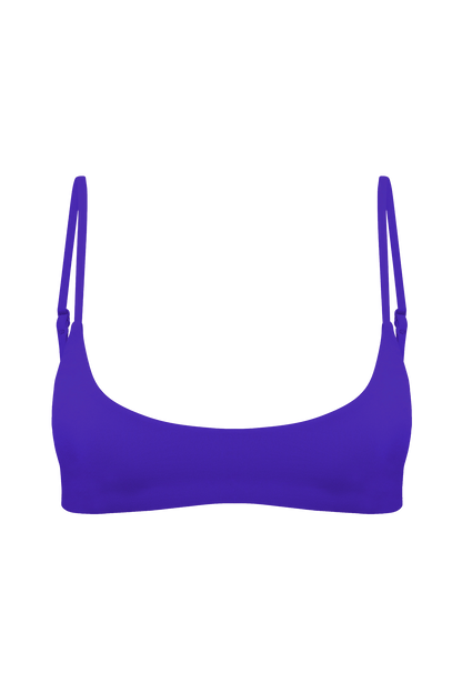 DiSKO Scoop Crop Bikini Top - Ultra Blue - product front