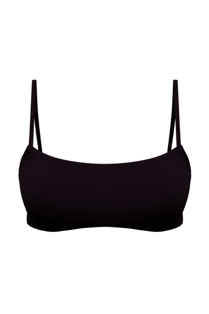 DiSKO Square Crop Bikini Top - Black - product front