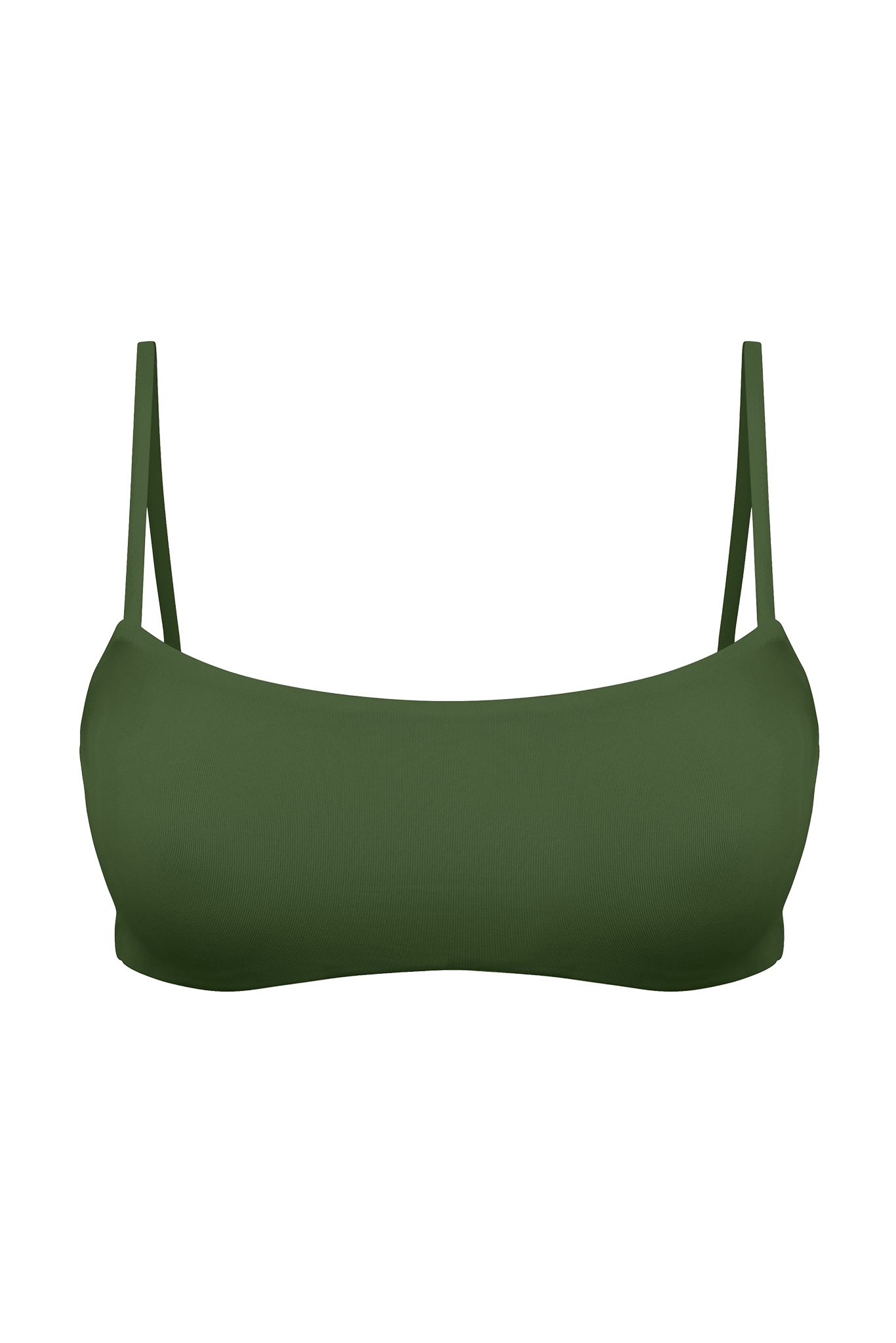 DiSKO Square Crop Bikini Top - Olive - product front