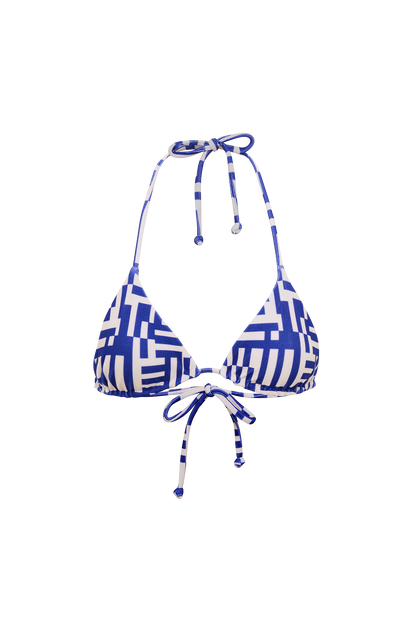 DiSKO Triangle Bikini Top - Blue Maze - product front