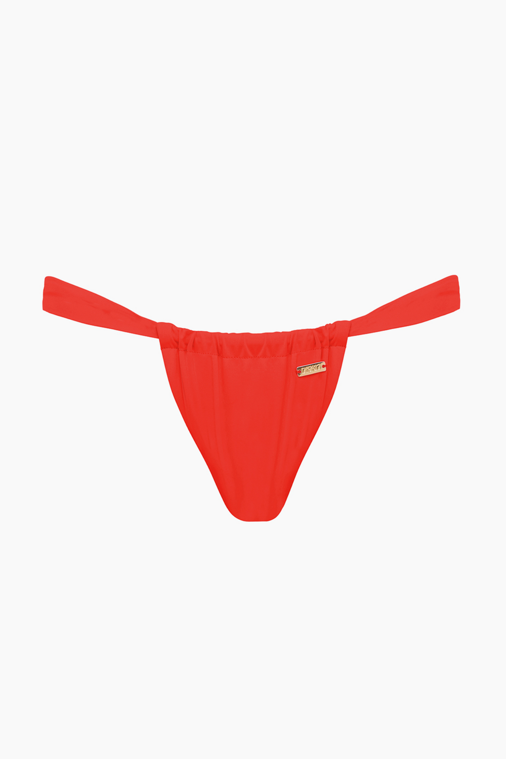 Ruched Bikini Bottom - Red