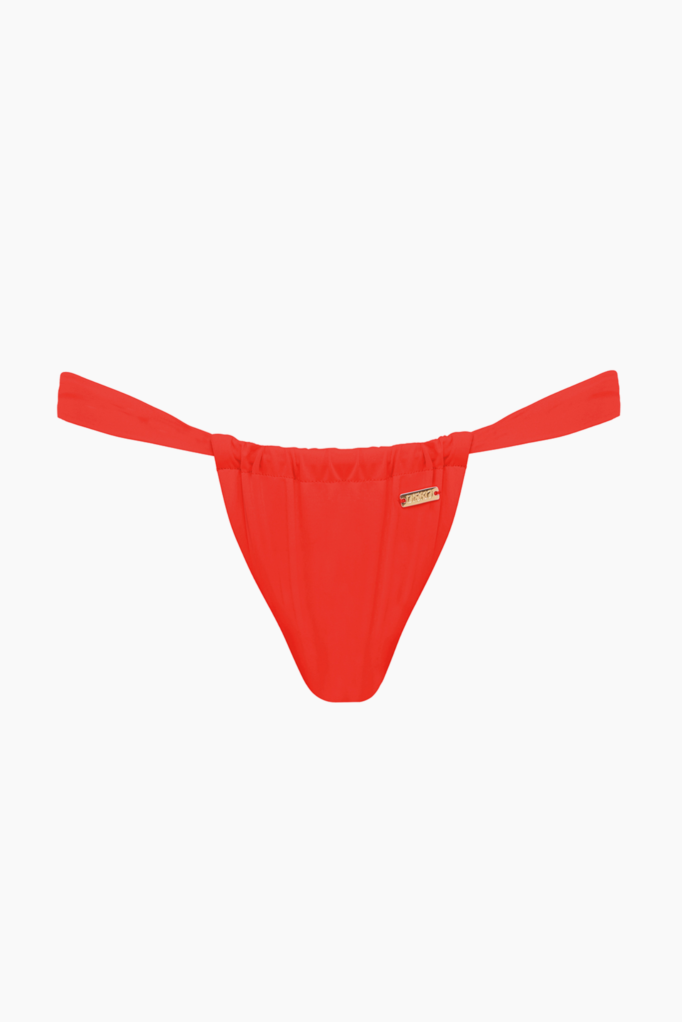 Ruched Bikini Bottom - Red