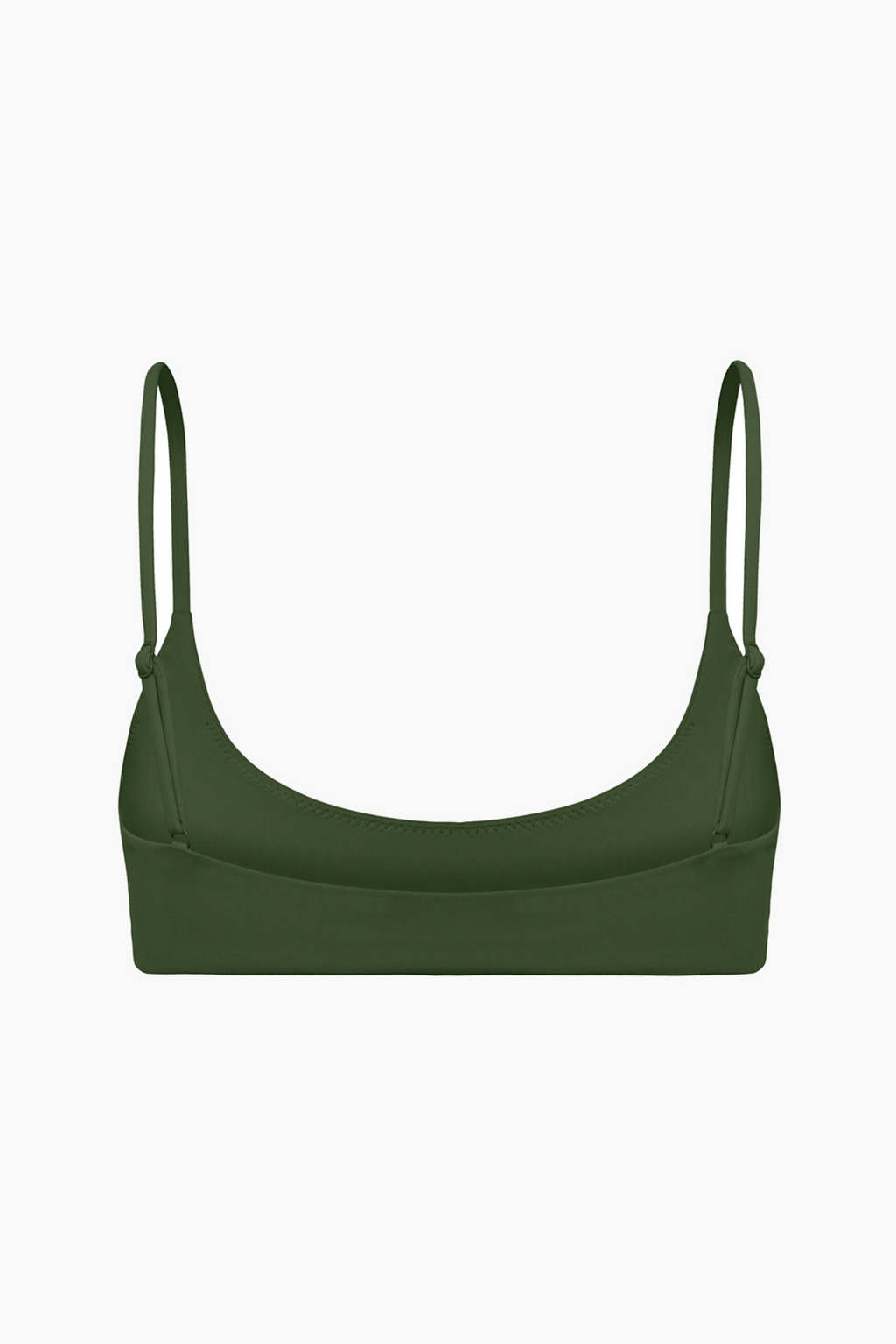 Scoop Crop Bikini Top - Olive