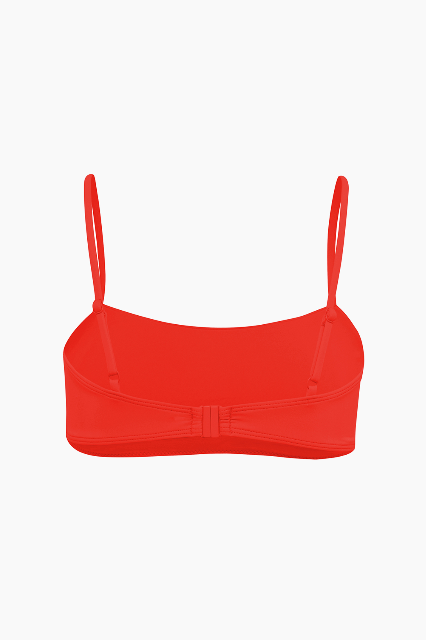 Square Crop Bikini Top - Red