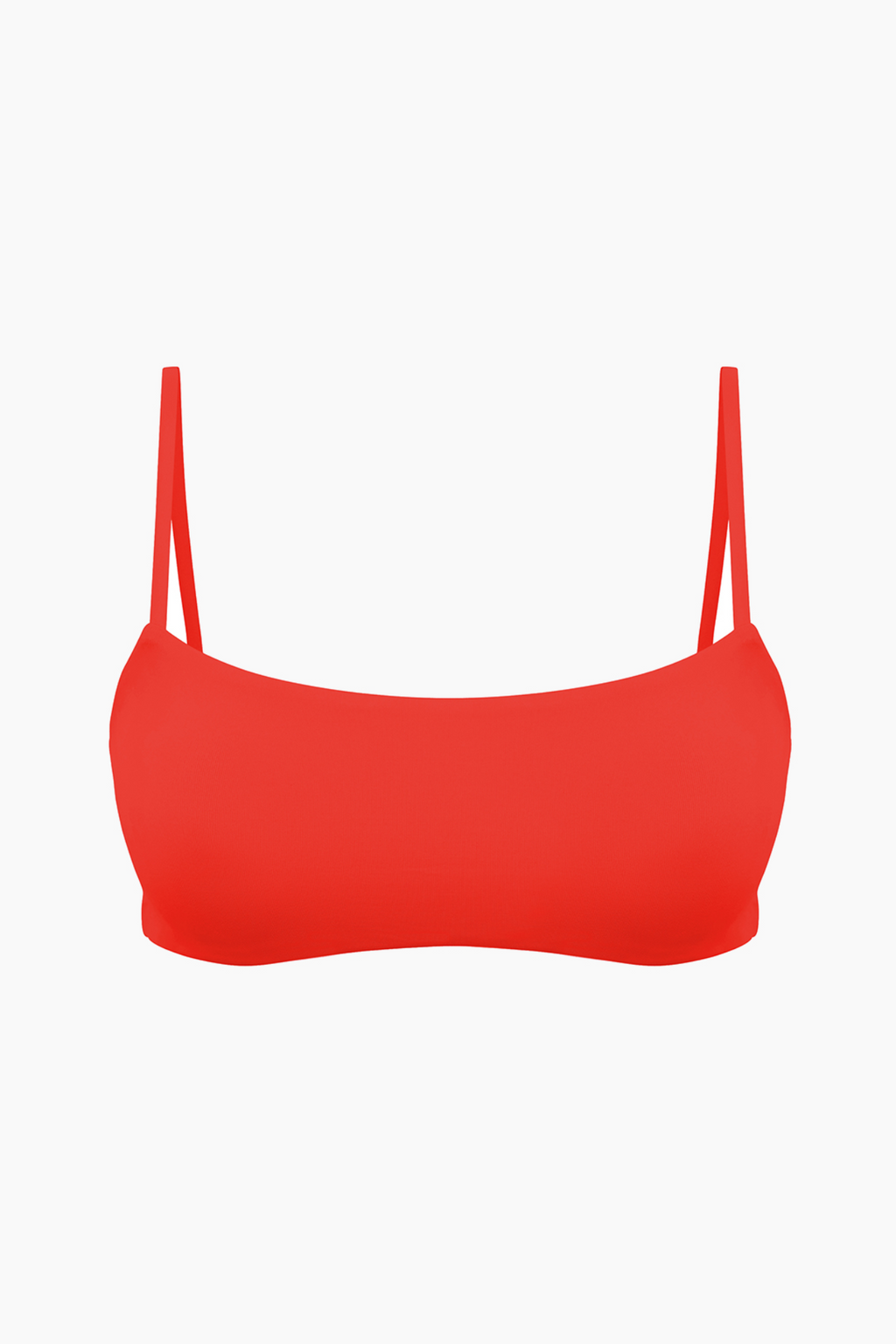 Square Crop Bikini Top - Red