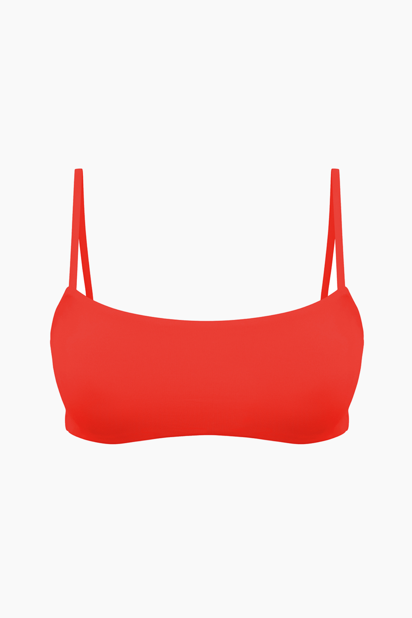 Square Crop Bikini Top - Red