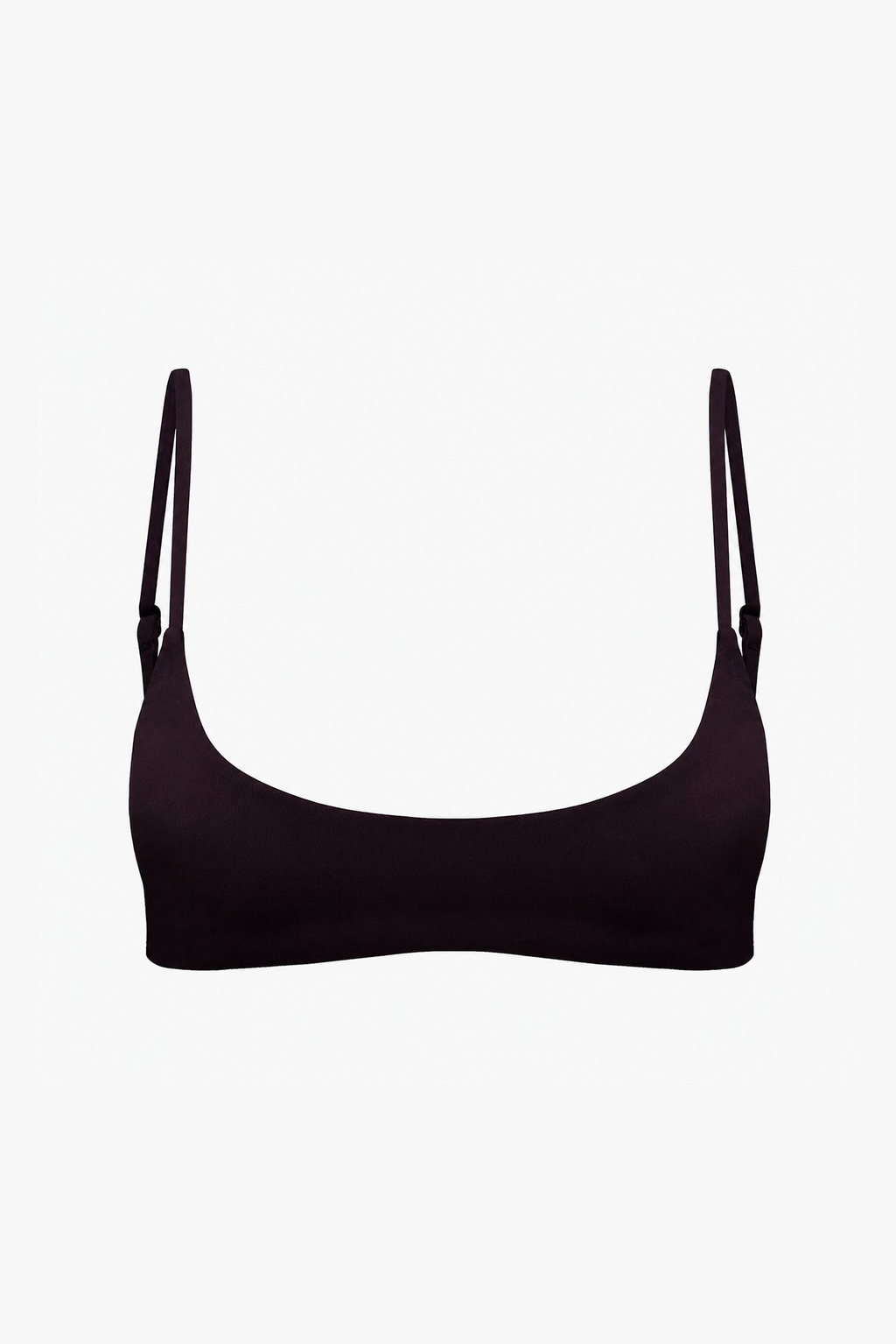 Scoop Crop Bikini Top - Black