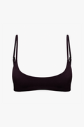 Scoop Crop Bikini Top - Black