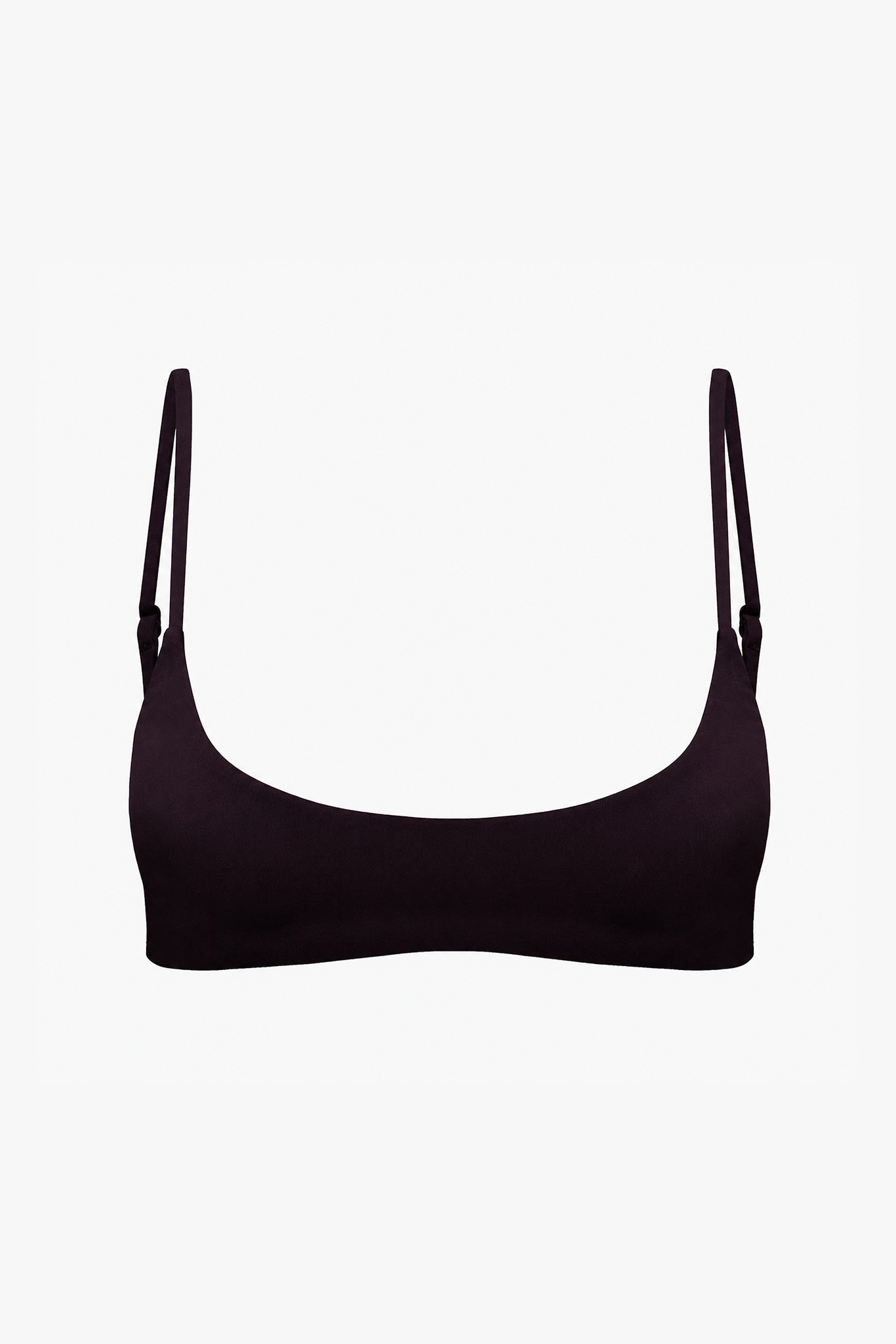 Scoop Crop Bikini Top - Black