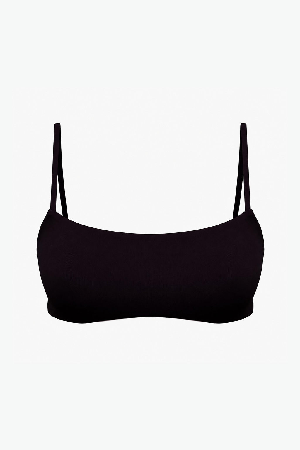 Square Crop Bikini Top - Black