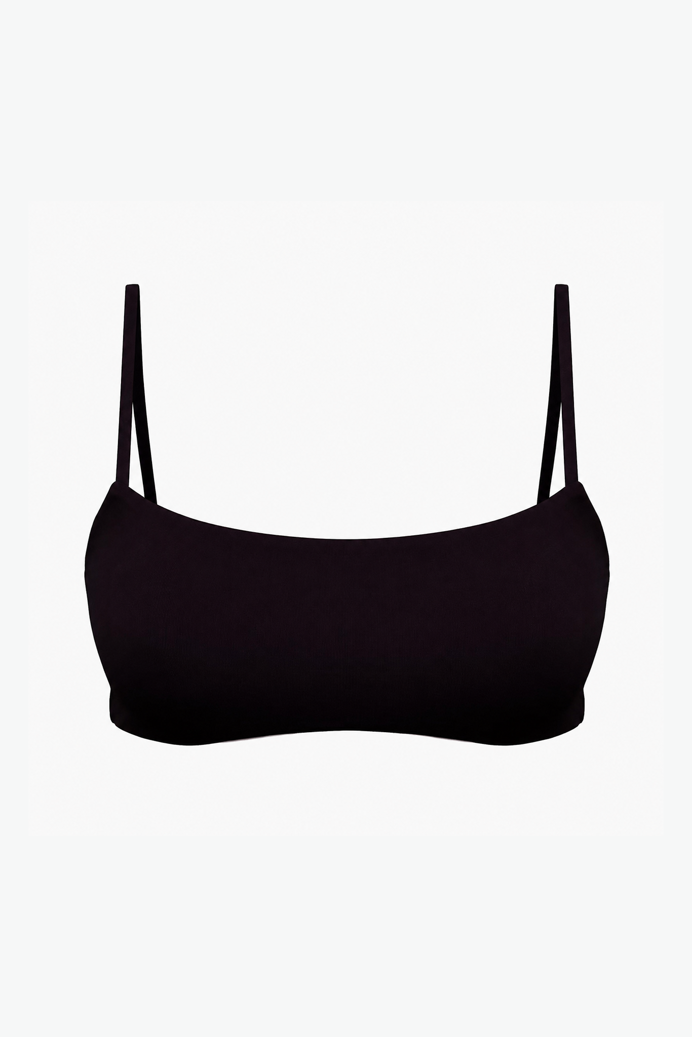Square Crop Bikini Top - Black