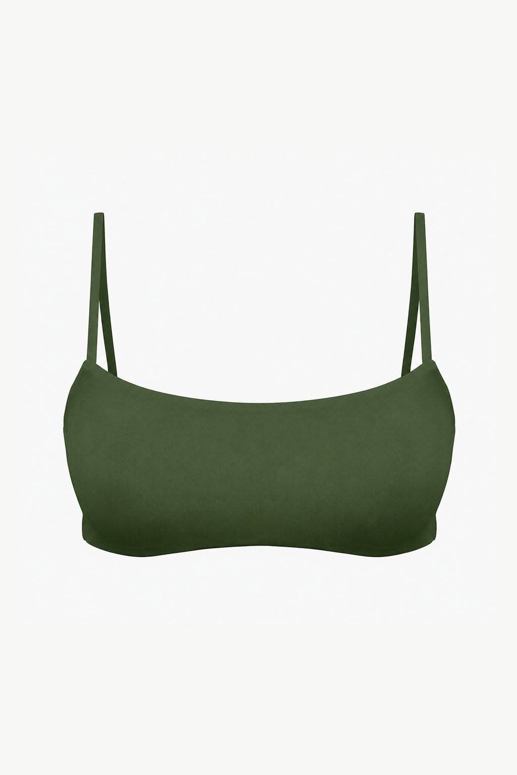 Square Crop Bikini Top - Olive