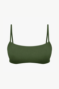 Square Crop Bikini Top - Olive