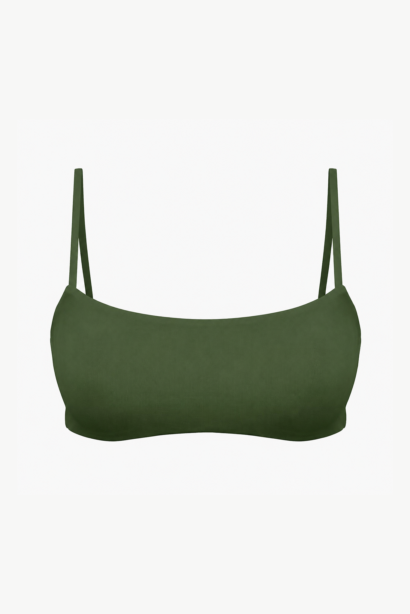 Square Crop Bikini Top - Olive