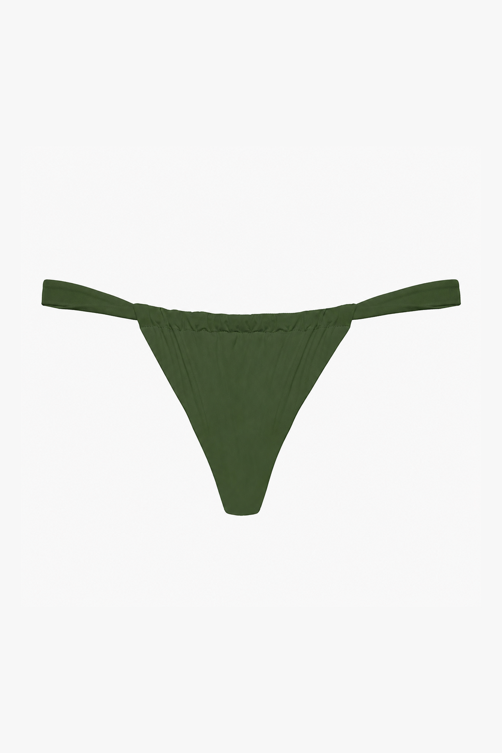 Ruched Bikini Bottom - Olive