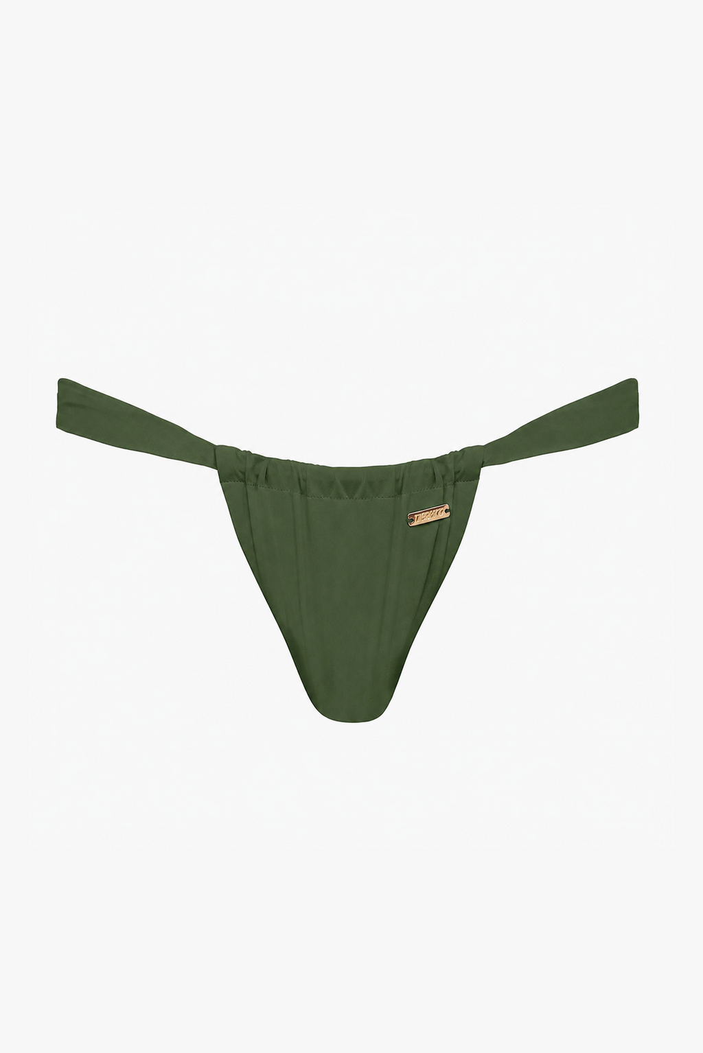 Ruched Bikini Bottom - Olive