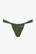 Ruched Bikini Bottom - Olive