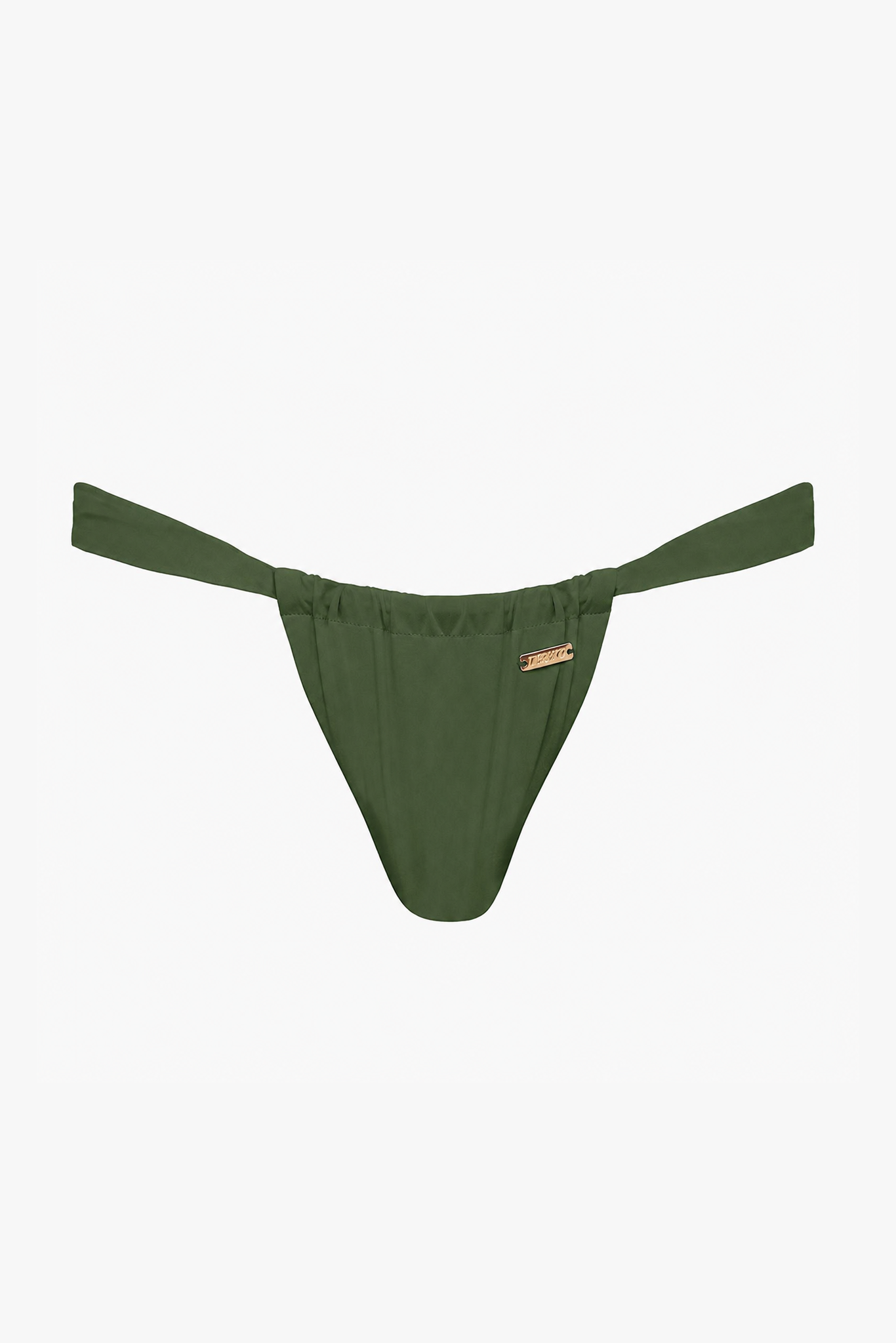 Ruched Bikini Bottom - Olive