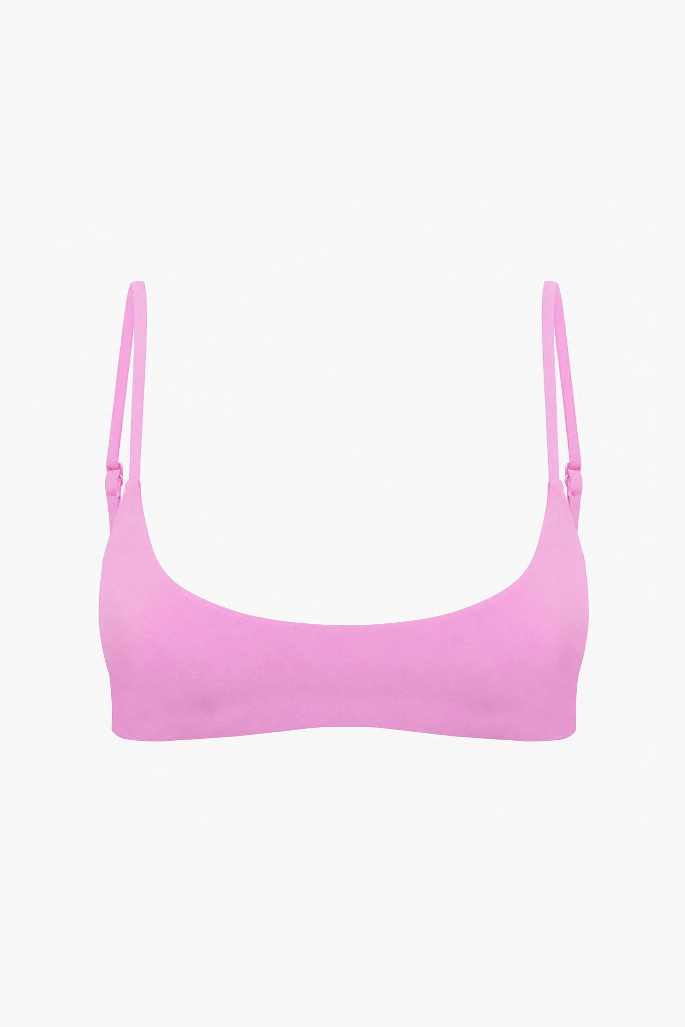 Scoop Crop Bikini Top - Pink