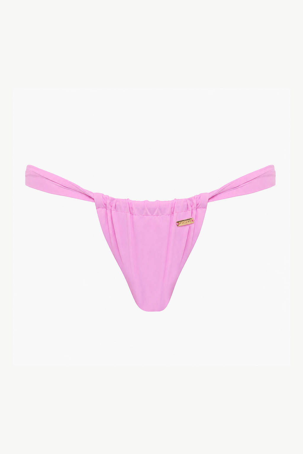 Ruched Bikini Bottom - Pink