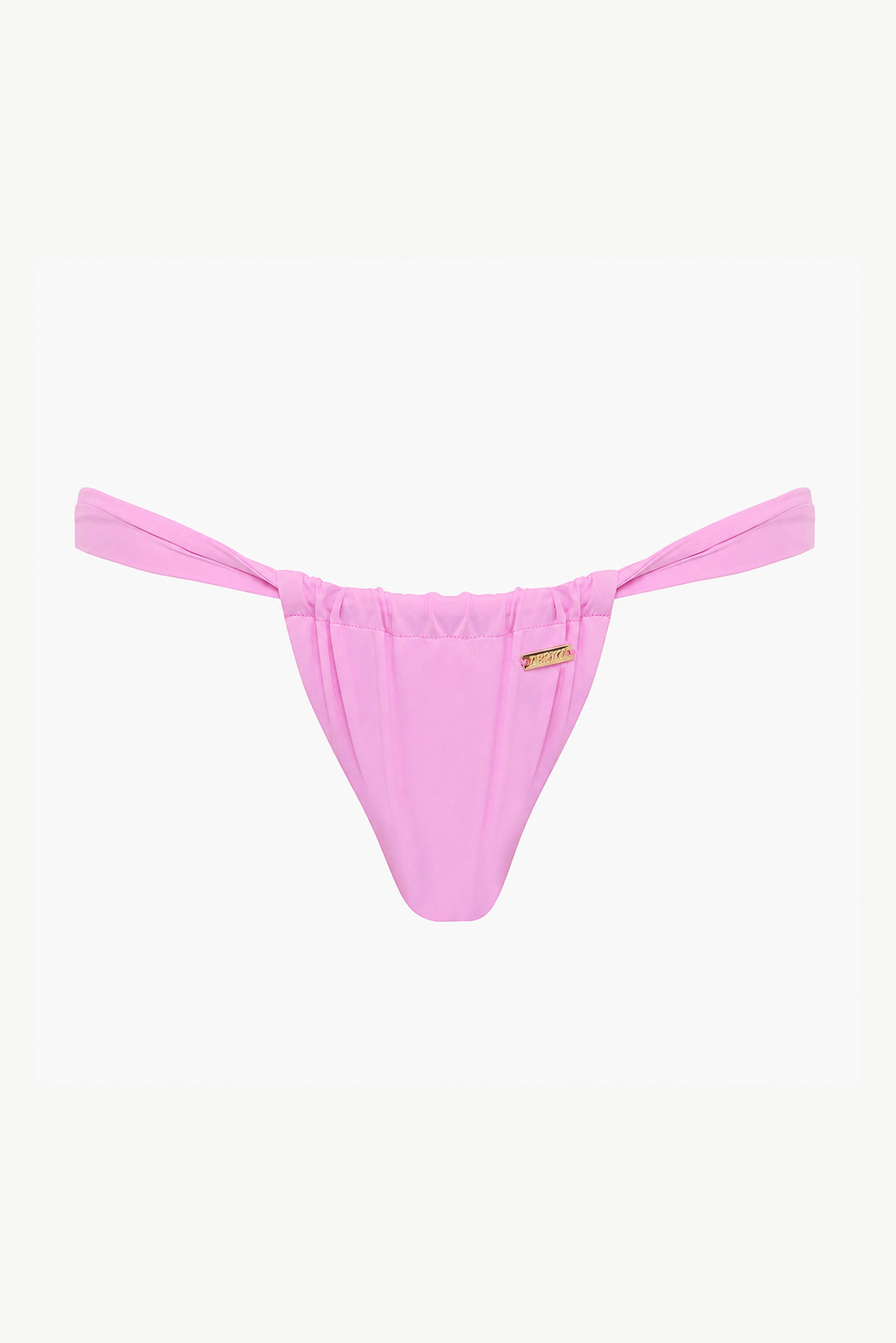 Ruched Bikini Bottom - Pink